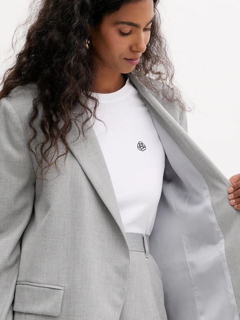 Marella marynarka Emme by Marella kolor szary niezapinana gładka 2525046151200