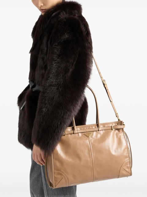 Prada large Bonnie tote bag - Brown