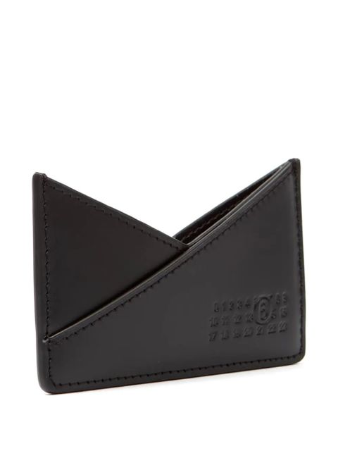 MM6 Maison Margiela single-stitch logo cardholder - Black