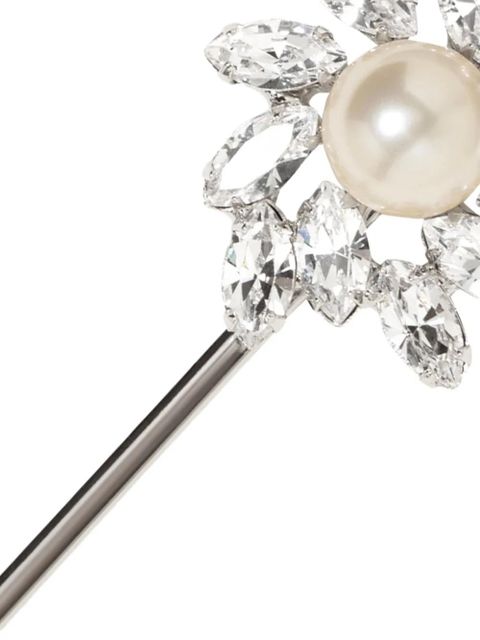 Jennifer Behr crystal pearl Esther bobby pin - Silver - zdjęcie produktu nr 2