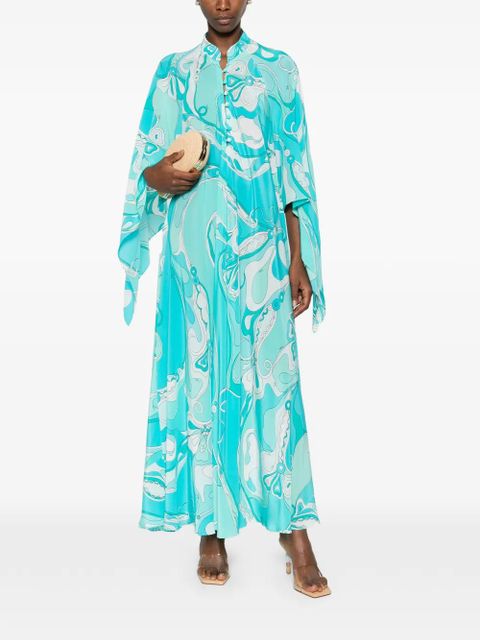 PUCCI floral-print kaftan - Blue