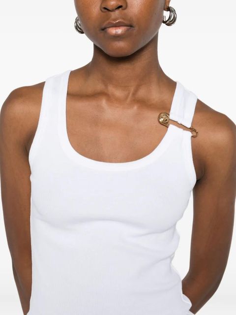 Versace safety-pin tank top - 1W000 OPTICAL WHITE