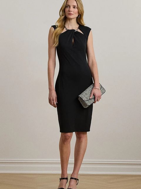 Lauren Ralph Lauren sukienka kolor czarny midi dopasowana 253971056 - zdjęcie produktu nr 1