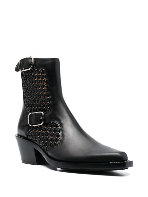 Chloé panelled leather western boots - Black - zdjęcie produktu nr 2
