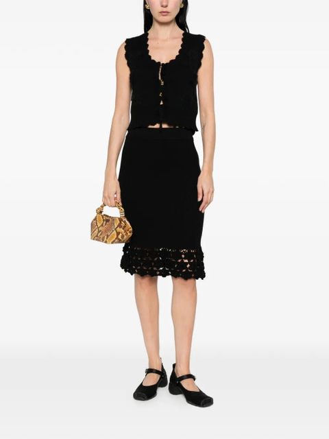 GANNI crochet midi skirt - Black - zdjęcie produktu nr 2