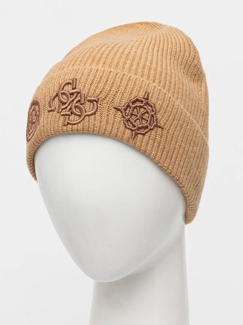 Guess czapka z domieszką wełny kolor beżowy AW5177 POL01 - zdjęcie produktu nr 2