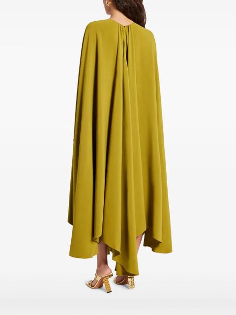 TOM FORD cape-effect georgette gown - Green