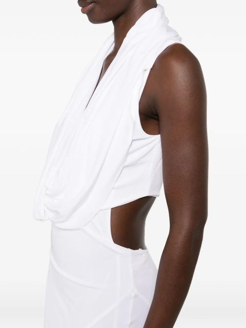 Christopher Esber draped cut-out maxi dress - White