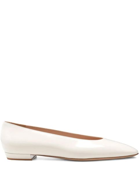 Gianvito Rossi leather ballerina shoes - White - zdjęcie produktu nr 1