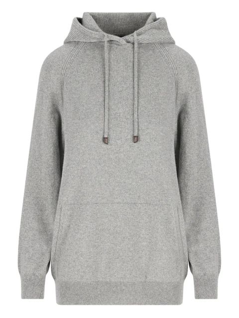 Loro Piana Merano ribbed-detailed hoodie - Grey - zdjęcie produktu nr 1