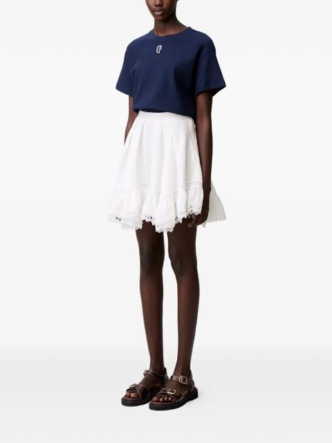 Claudie Pierlot ruffled A-line skirt - White