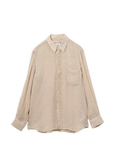 Comme Des Garçons pocket collared shirt - Neutrals - zdjęcie produktu nr 1