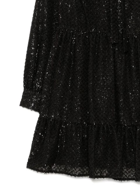 Michael Kors metallic-clip jacquard mini dress - Black