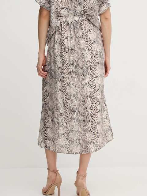 Marc Aurel spódnica kolor beżowy midi rozkloszowana 2267-1010-93417 - zdjęcie produktu nr 2