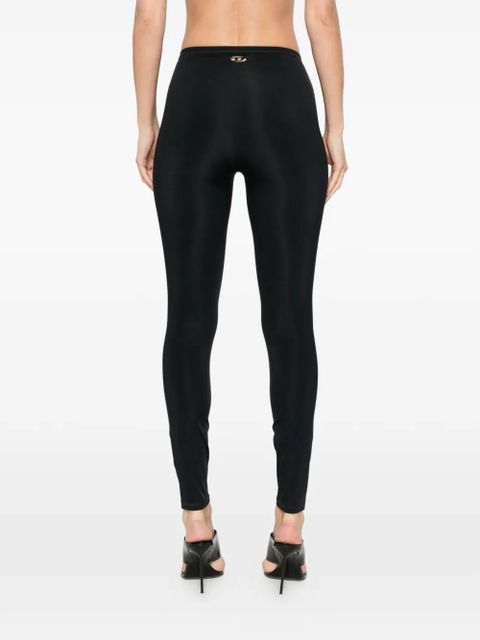 Diesel logo-detail leggings - Black