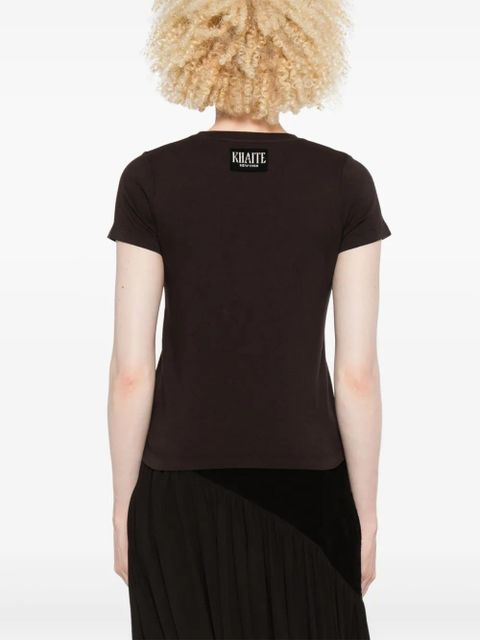 KHAITE cotton T-shirt - Brown - zdjęcie produktu nr 2