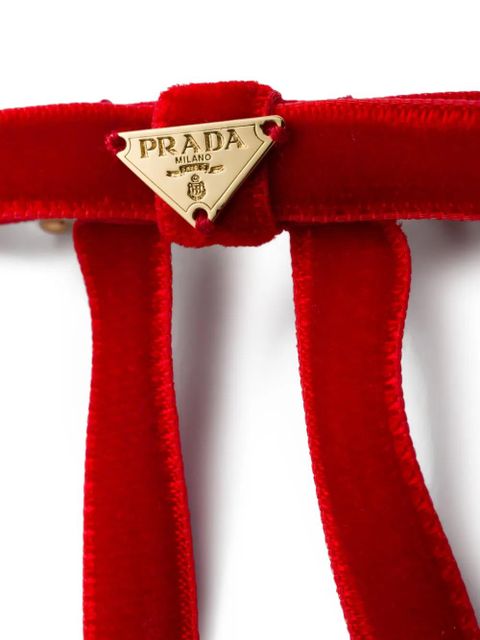 Prada velvet hair clip - Red - zdjęcie produktu nr 2