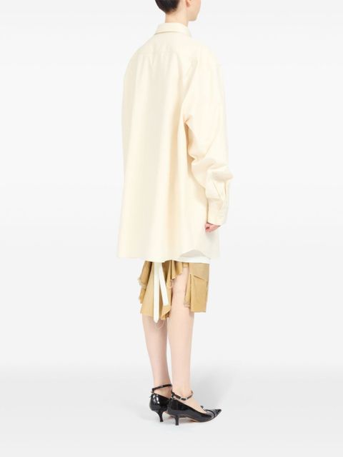 Maison Margiela oversized cotton shirt - Neutrals
