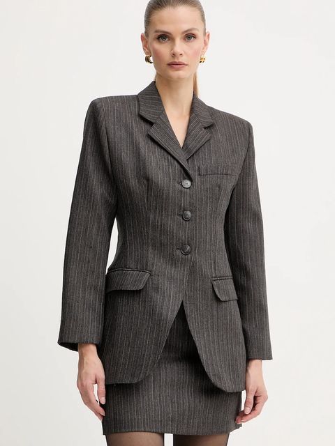 Marella spódnica wełniana kolor szary mini ołówkowa 2523106112200 - zdjęcie produktu nr 2