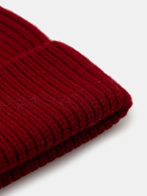 Answear.LAB czapka wełniana kolor bordowy