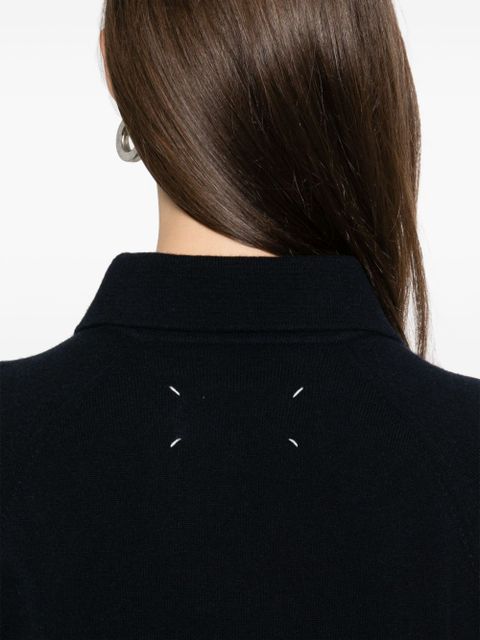 Maison Margiela virgin-wool polo top - Blue