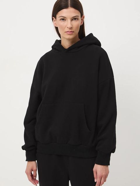 Medicine bluza damska kolor czarny z kapturem gładka - zdjęcie produktu nr 1