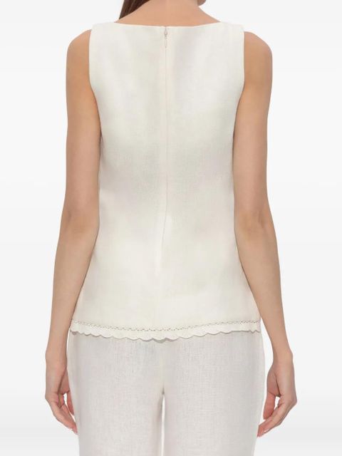 Posse Effi lace-trim top - White