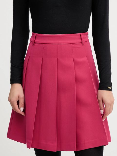 United Colors of Benetton spódnica kolor różowy mini rozkloszowana 4R4CD004W - zdjęcie produktu nr 1