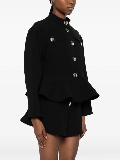 SANDRO peplum-hem jacket - Black