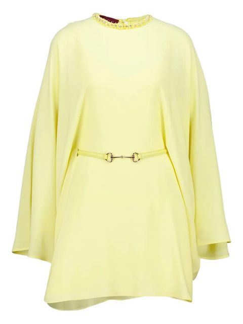 Gucci embellished-neckline mini dress - Yellow - zdjęcie produktu nr 1
