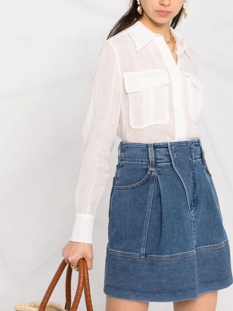 Chloé A-line denim skirt - Blue