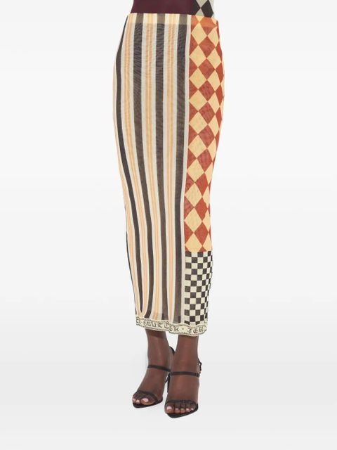 Jean Paul Gaultier patchwork printed maxi skirt - Neutrals - zdjęcie produktu nr 2