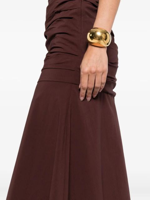 St. Agni strapless maxi dress - Brown