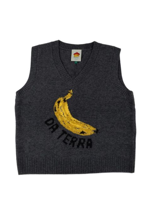 FARM Rio banana-print knit vest - Grey - zdjęcie produktu nr 1