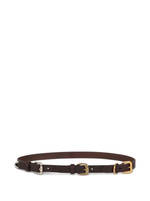 ETRO triple-buckle leather belt - Brown - zdjęcie produktu nr 1