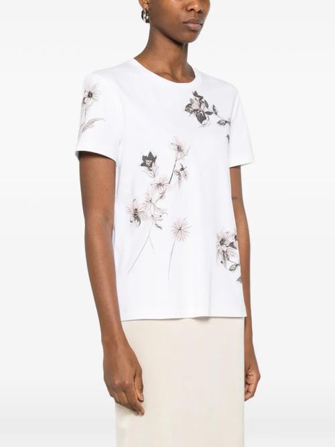 Max Mara floral print T-shirt - White