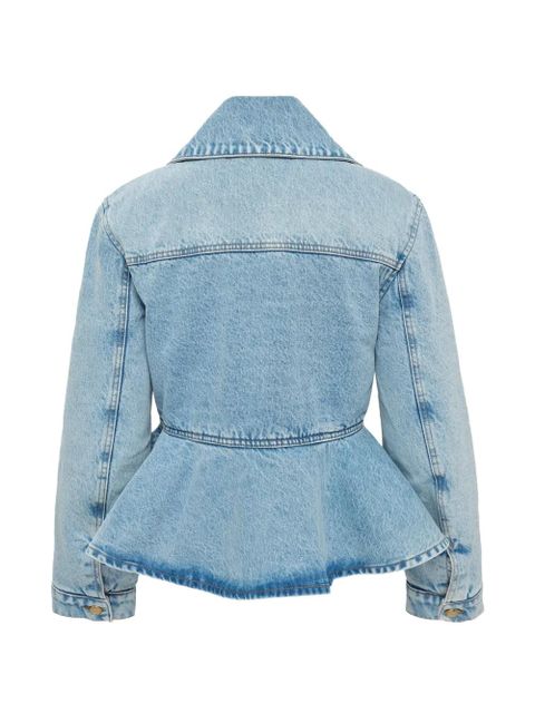 GANNI pleated peplum denim jacket - Blue - zdjęcie produktu nr 2