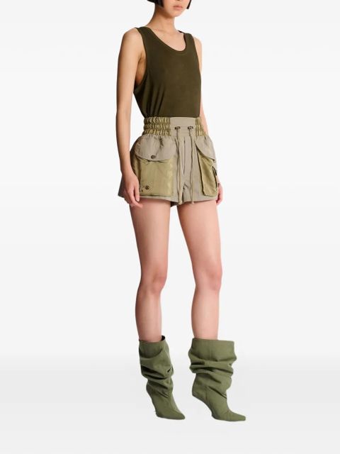 Balmain elasticated-waist cargo shorts - Green - zdjęcie produktu nr 2