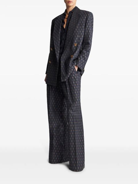 ETRO double-breasted wool jacquard jacket - Blue - zdjęcie produktu nr 2