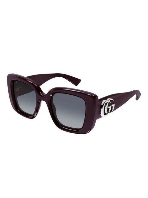 Gucci Eyewear butterfly-frame logo-detail sunglasses - Purple
