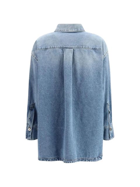The Attico Diana asymmetric denim shirt - Blue - zdjęcie produktu nr 2