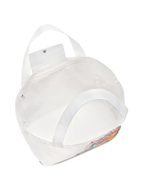 Longchamp L Le Pliage horse-graphic tote bag - White