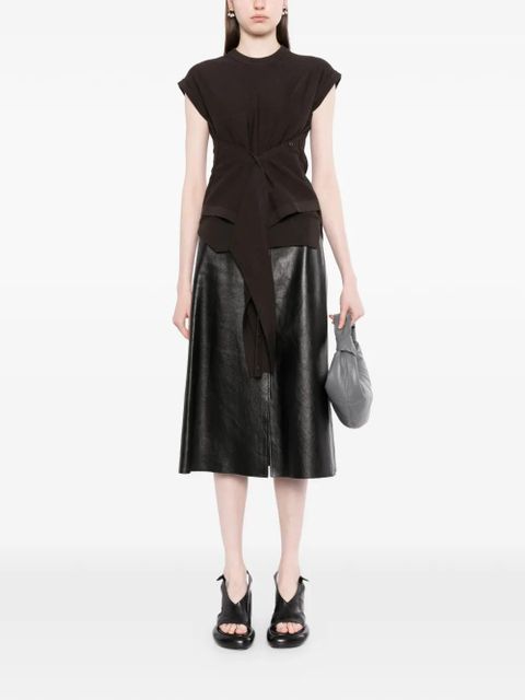 LEMAIRE tie-detail vest - Brown