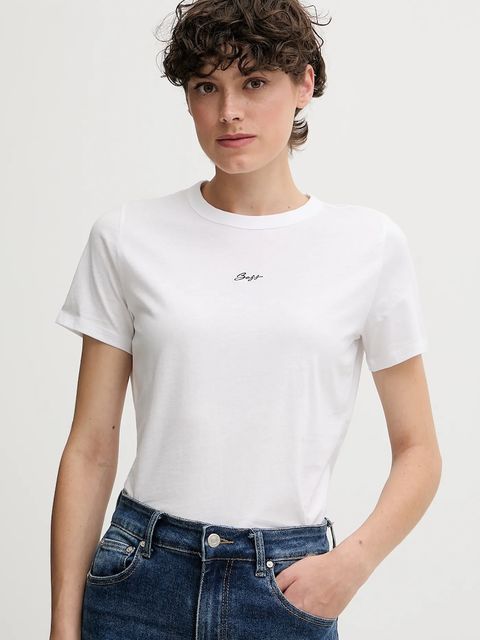 BOSS Orange t-shirt bawełniany damski kolor biały 50547547 - zdjęcie produktu nr 1