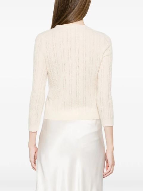 DÔEN Danae cable-knit cardigan - Neutrals