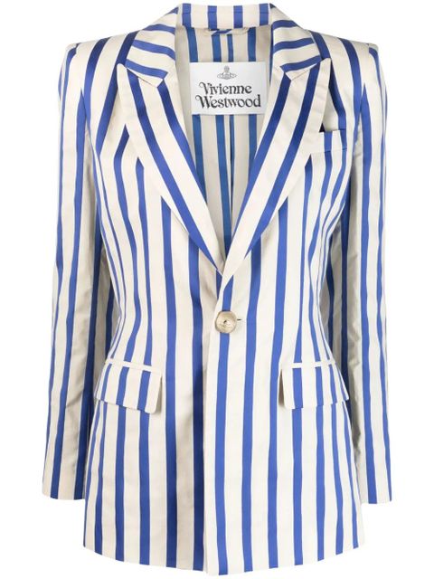 Vivienne Westwood striped cotton blazer - Neutrals - zdjęcie produktu nr 1