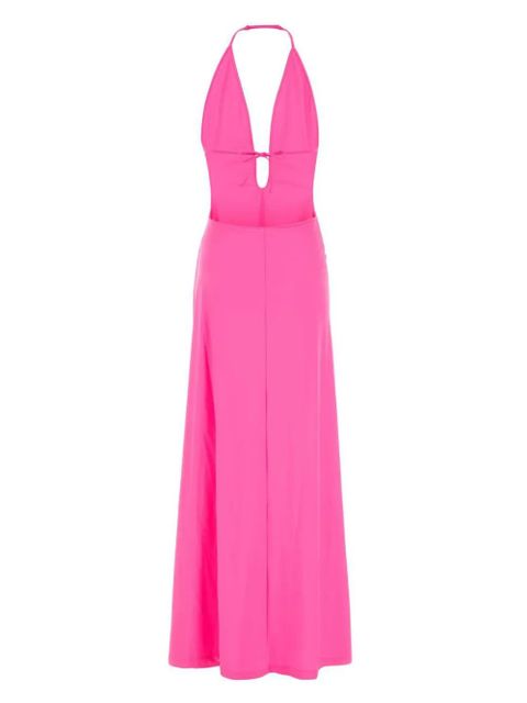 Balenciaga halterneck split maxi dress - Pink