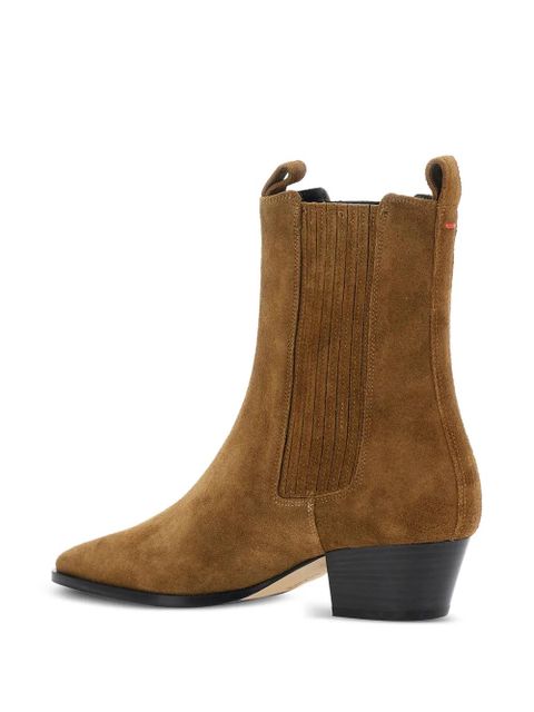Aeyde side-panels pointed-toe ankle boots - Brown