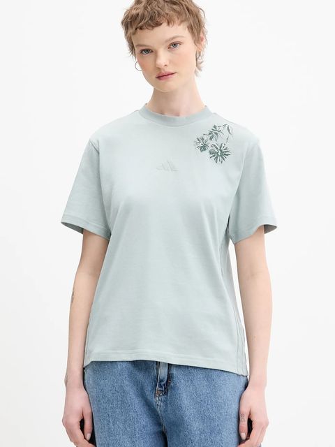 adidas t-shirt bawełniany damski kolor zielony KF0082 - zdjęcie produktu nr 1