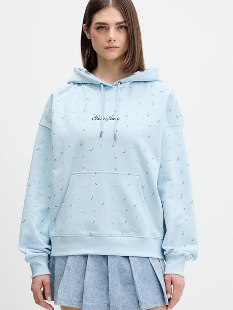 Guess Jeans bluza z kapturem damska bawełniana - zdjęcie produktu nr 2